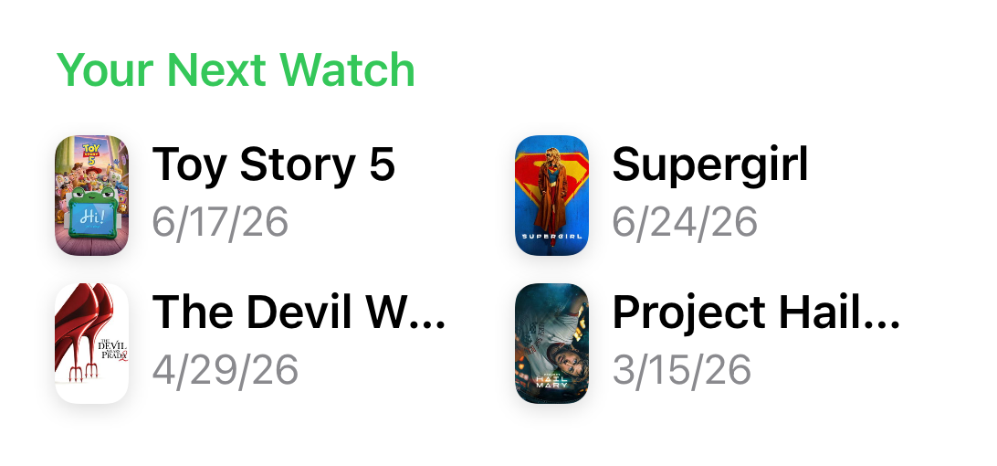 Your Next Watch with Toy Story 5, Supergirl, The Devil Wears Prada 2, and Project Hail Mary